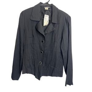 Vintage 90s Fashion Bug Black Button Front Blazer Size SM NWT!